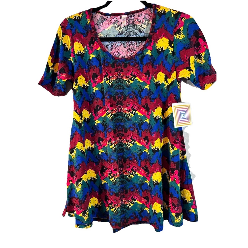 Lularoe NWT Women's Multi-Color Side Slit Perfect T Size XXS